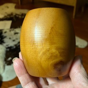 2/$30 Vintage Mini Hand Turned Wooden Vase Air Plant Holder